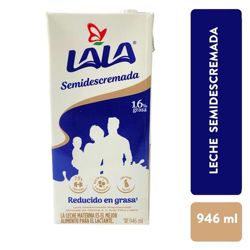 Leche Lala Semidescremada Slim Uht 946ml