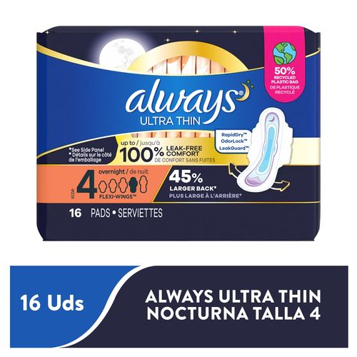 Always Ultrathin Noct Talla 4 De 16u