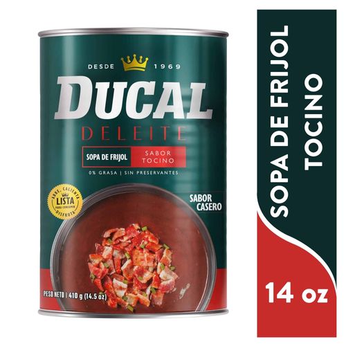 Ducal Sopa Frijol Tocino 14.5 oz