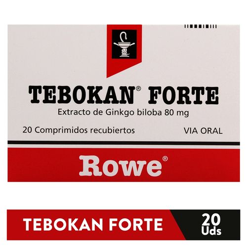 Tebokan Forte 80mg 20 Tabletas
