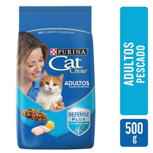 Alimento seco Purina cat chow para gato adulto sabor pescado -500 g