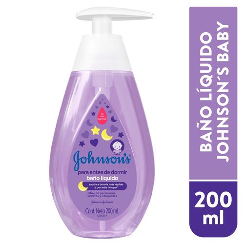 Baño Líquido Bebé Johnson's Para Antes de Dormir -200ml