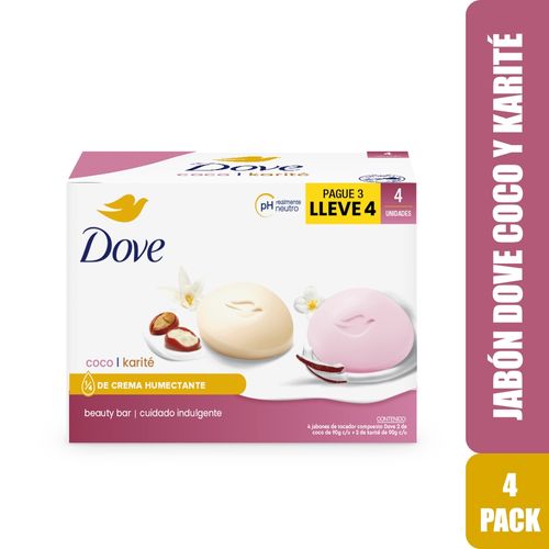 Jabón Dove Coco y Karité en Barra - 360 g