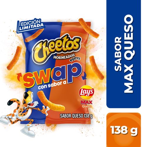 Snacks Frito Lay Cheetos horneados SWAP con sabor a Lay´s Max Queso - 138 g