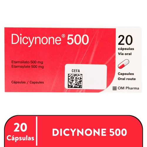 Dicynone 500 Mg X20 Cápsulas