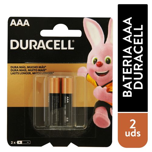 Batería Duracell Alcalina AAA - 2 unidades
