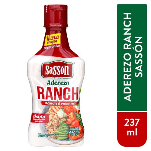 Aderezo Sasson ranch frasco - 237 g