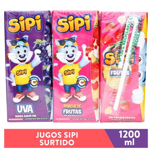 6 Pack Bebida Sipi Sinfonia Surtido - 1200ml
