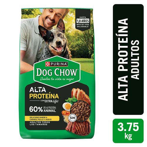 Comida para Perros Purina Dog Chow Alta Proteína - 3.75 kg