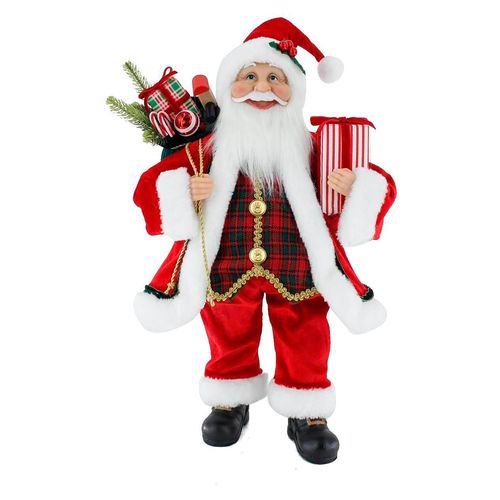 Adorno Holiday Time Santa Claus Rojo - 18 pulgadas