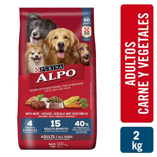 Comida para perros Purina Alpo Adultos con carne, pollo, cereales y vegetales 2 kg
