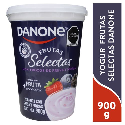 Yogurt Danone sabor fresa y moras cremoso y delicioso - 900 g