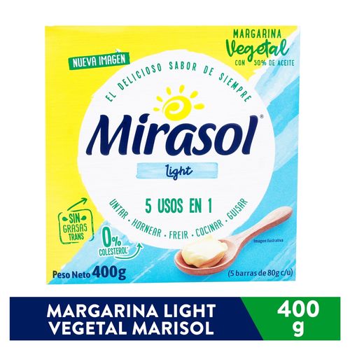 Margarina Mirasol Light En Barra - 400 g