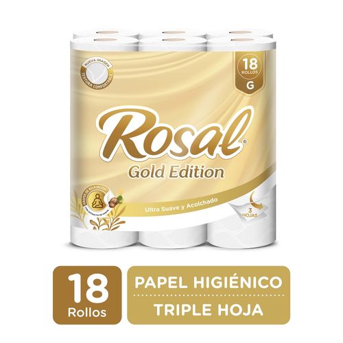 Papel Higiénico Rosal Gold triple hoja - 18 rollos
