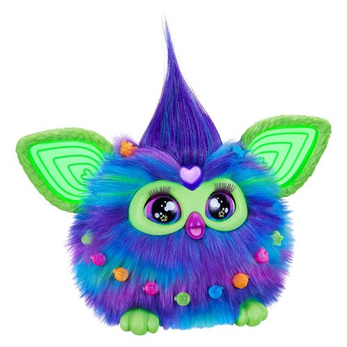 Peluche Hasbro Furby galaxy interactivo brilla en la oscuridad