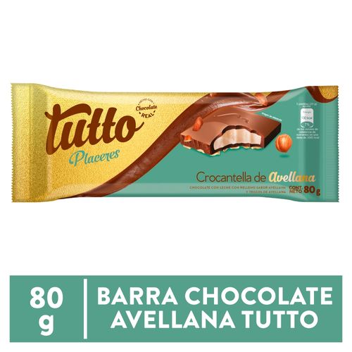 Tutto Placeres Barra Choco Avellan 80g