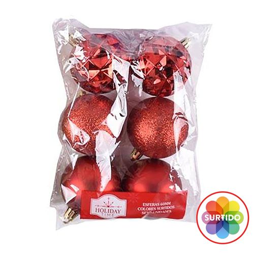 Esfera 60mm Colores Surtidos Set 6pcs