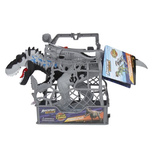 Dinosaurio Adventure Force Con Luz Y Sonido En Jaula