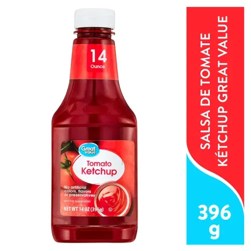 Salsa Ketchup Great Value de tomate - 396 g