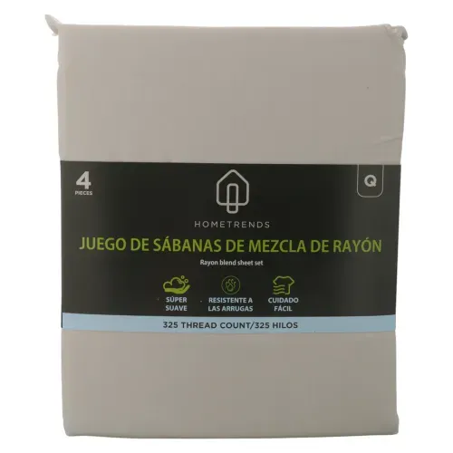 Ht Set De Sabanas Queen Gris