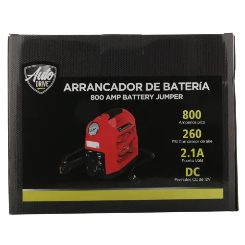 Arrancador de batería Auto Drive Jumper 800 Amp