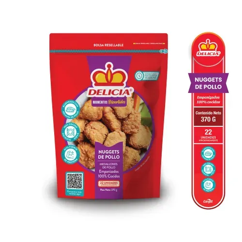 Nuggets Delicia de Pollo Empanizados - 370 g