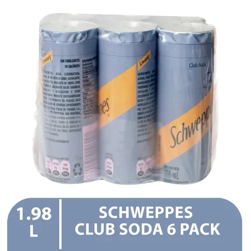 6Pk Schweppes Club So 330Ml Lata1980M