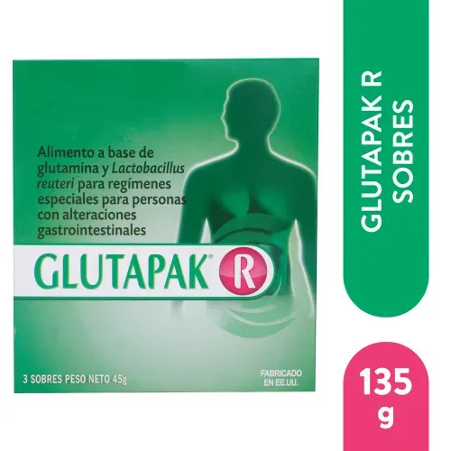 Sistema Digestivo y Antiparasitarios Panalab Glutapakr 15g x 3sobres 1 Unidad