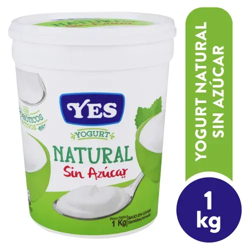Yogurt Yes Cremoso Natural sin Azúcar - 1 kg