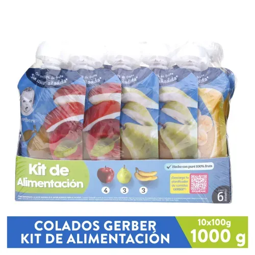 Colados Gerber 10 Pack Surtido - 1000 g