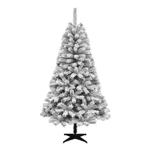 Árbol Holiday Time verde nevado con 450 ramas para Navidad - 190 cm