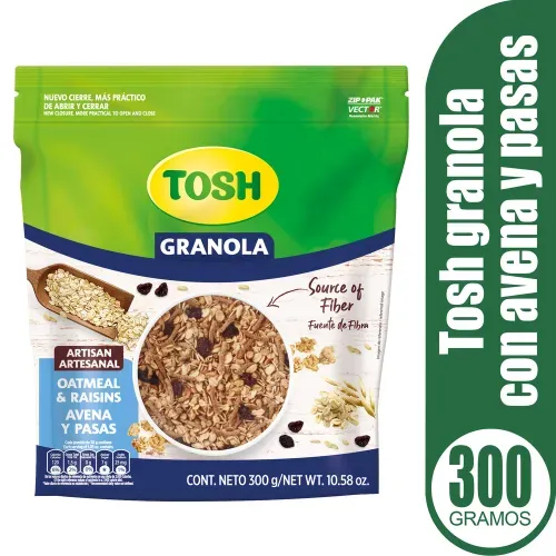 Granola Tosh de Avena y Pasas - 300 g