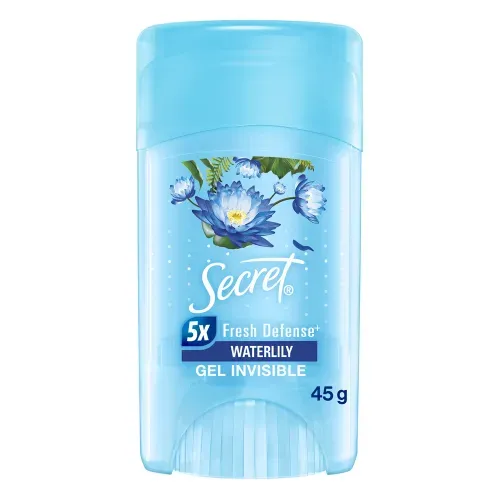 Gel Invisible Antitranspirante Secret Waterlily - 45 g