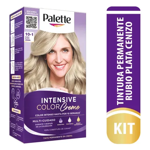 Tinte Palette cc 10-1 Rubio Plata Cenizo - Kit