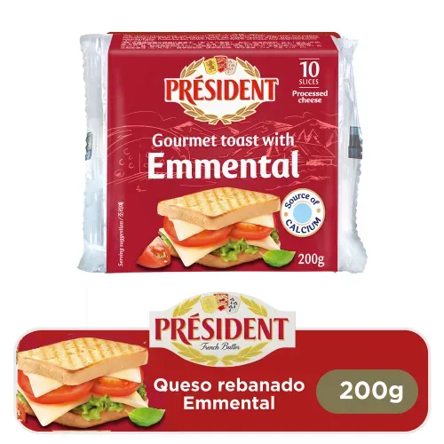 Queso President emmental rebanado - 200 g