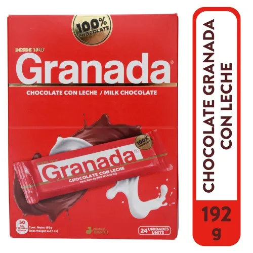 Chocolate de Leche Granada 24 uds - 192  g