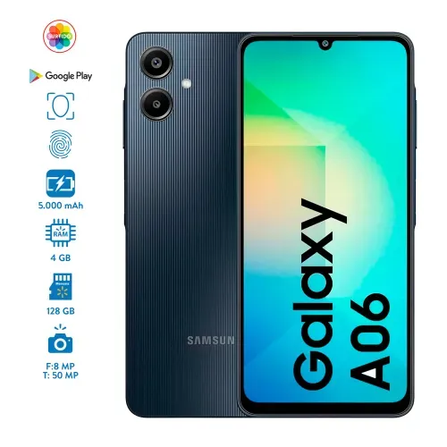 Celular Samsung A06 4GB de RAM 128GB de almacenamiento