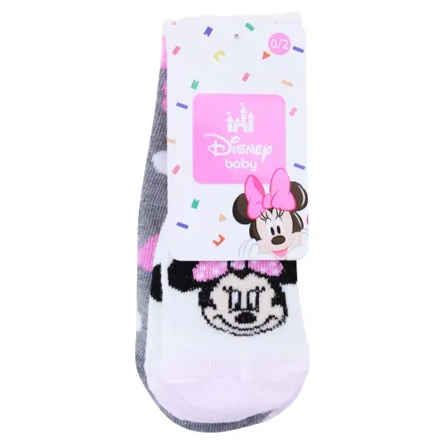 Calcetin Disney Minnie Bebe 0 A 2 3Pk