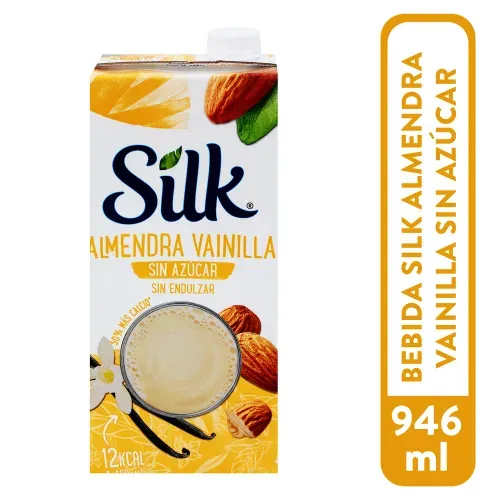Bebida Silk sabor almendra vainilla sin azúcar - 946 ml