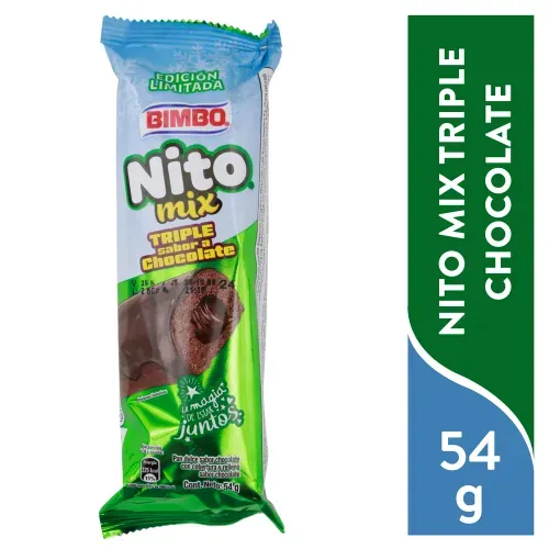 Pan Bimbo Nito dulce triple choco - 54 g