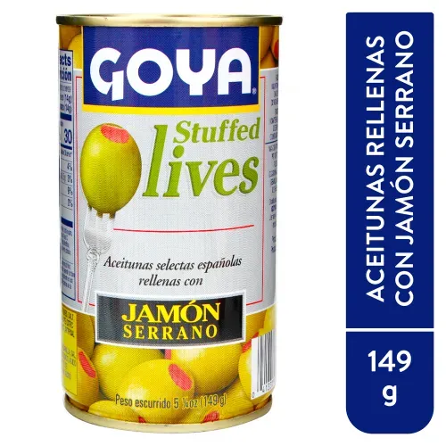 Aceitunas Goya con jamón serrano -5 oz
