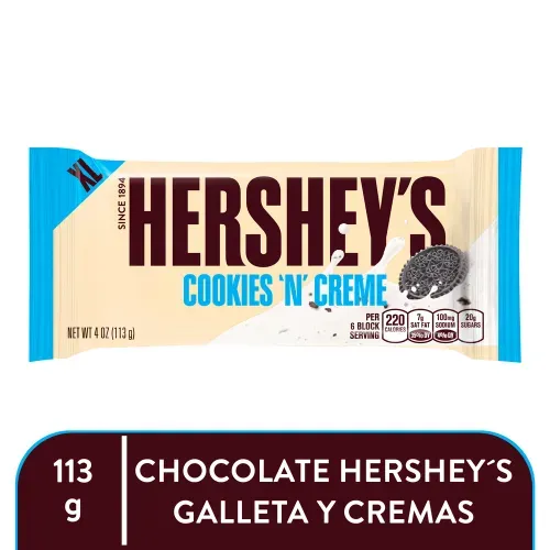 Chocolate Hershey's xl cookies & creme - 113 g