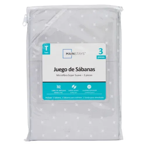 Set de sábanas individual Mainstays con diseño azulejo y estrellas