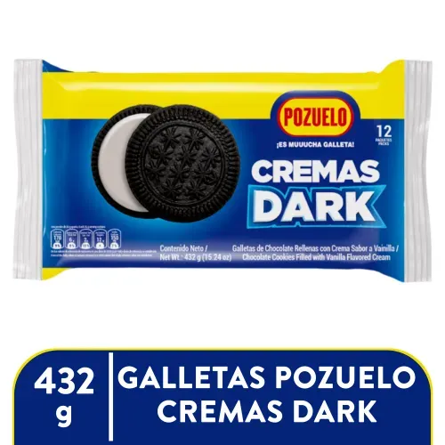 Galleta Cremas Dark 432 Gr