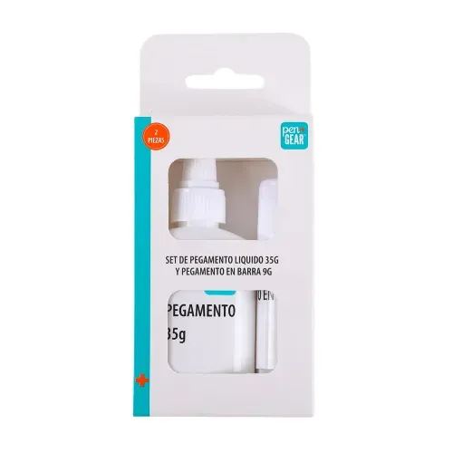 Set pegamentos Pen + Gear líquido y en barra - 2 Pzas