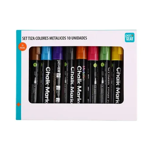 Tizas Pen + Gear multicolor pack - 10 Uds