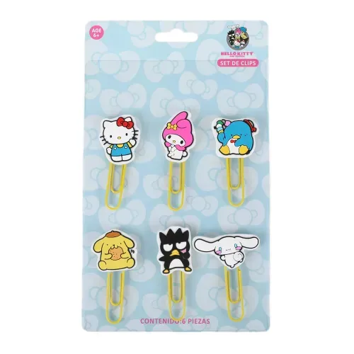 Clips Hello Kitty surtidos - 6 Pzas