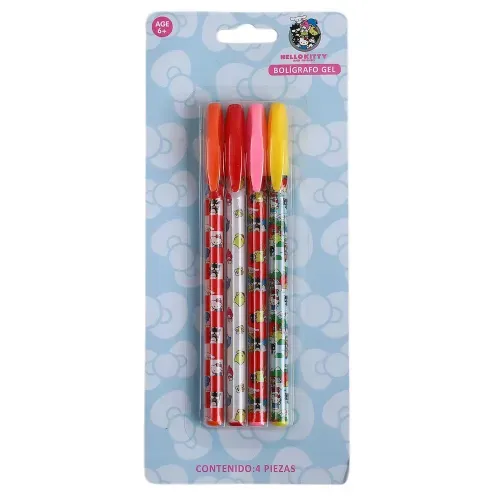 Bolígrafos Pen + Gear hello kitty de gel con diseños surtidos - 4 Pzas