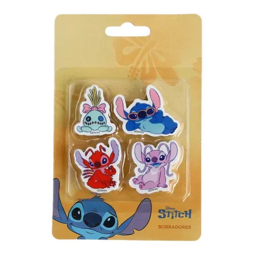 Borradores Pen + Gear diseños stitch surtidos - 4 Pzas