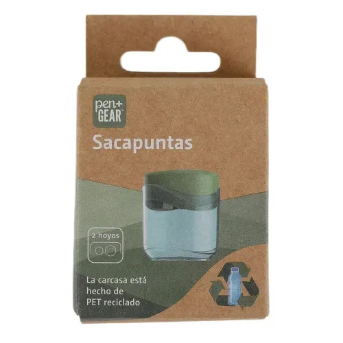 Sacapuntas Pen + Gear plástico reciclado 2 agujeros